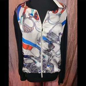 NWT‎ Elloquent colorful zip up sweatshirt